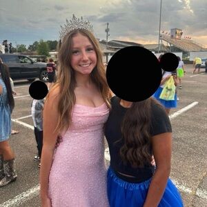 Windsor Pink Dress with Pearl Accents